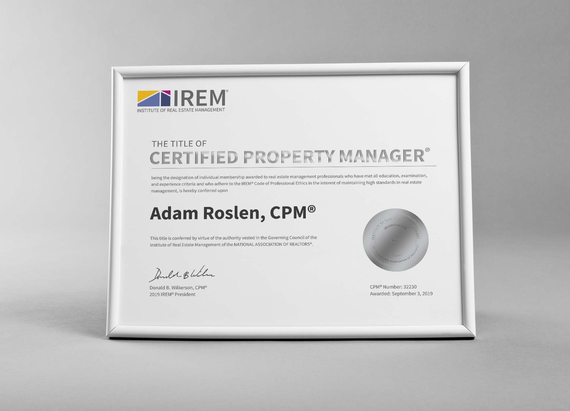 Certified Property Manager membership